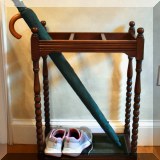 F07. Umbrella stand. 27&rdquo;h x 18&rdquo;w x 10&rdquo;d 